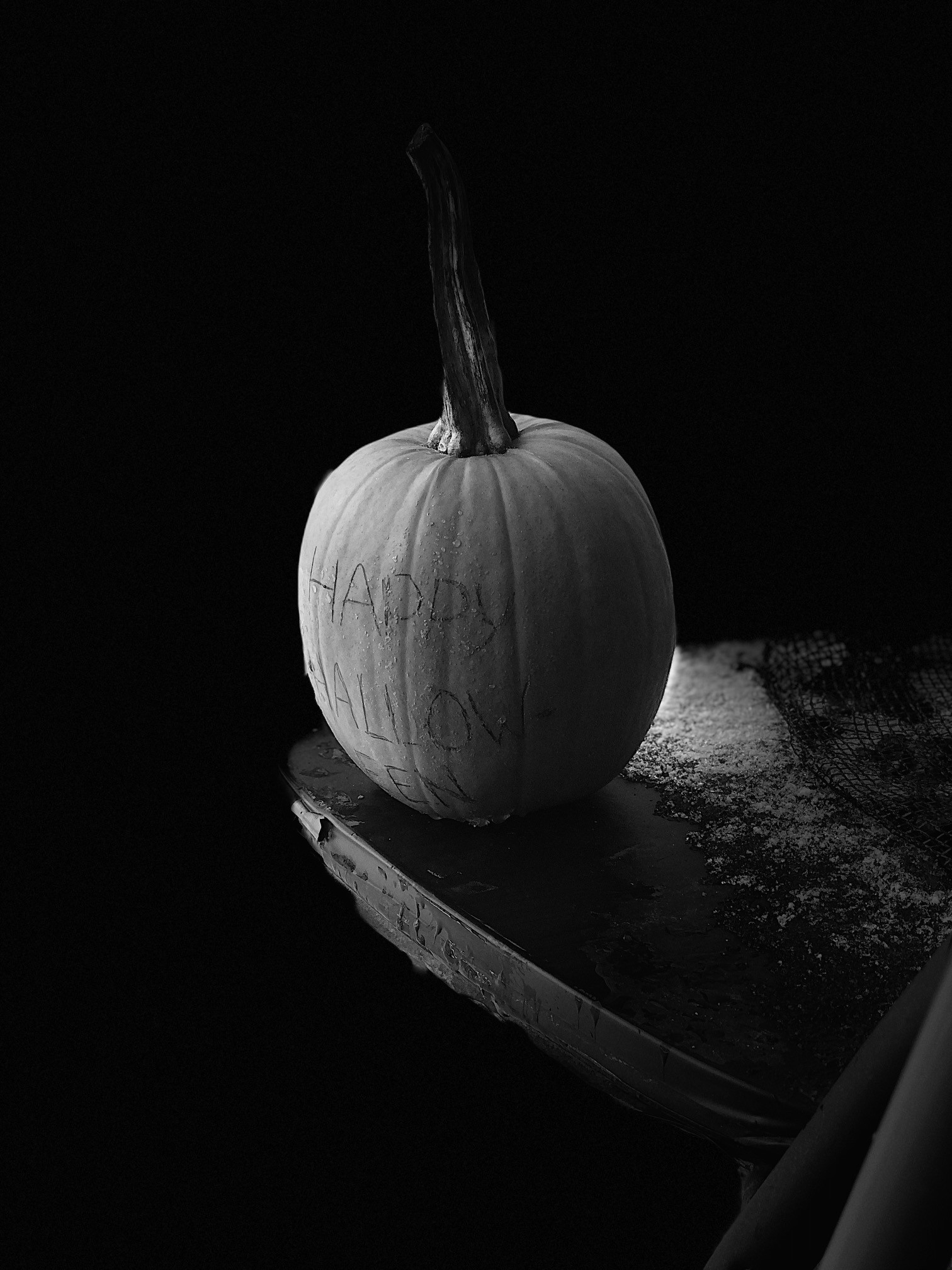 Black and white pumpkin